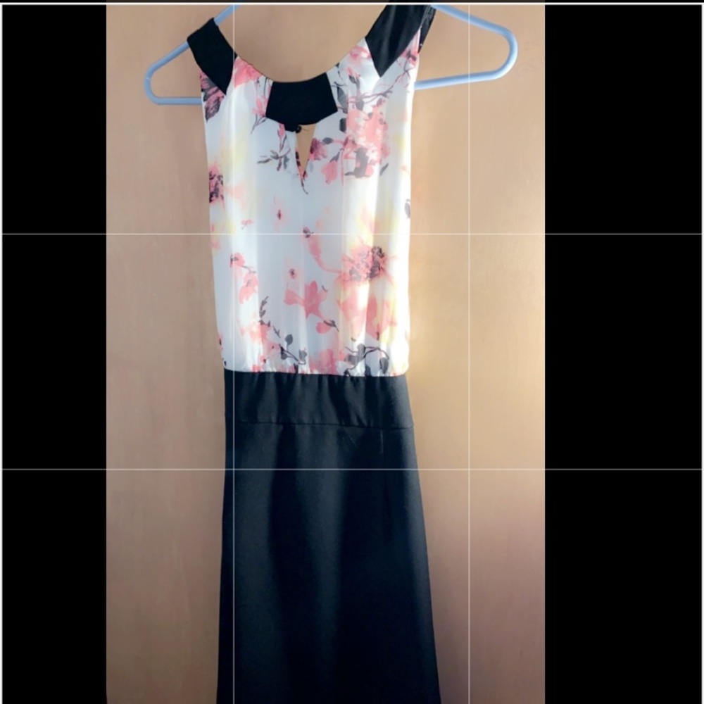 Floral print business top and bottom dress